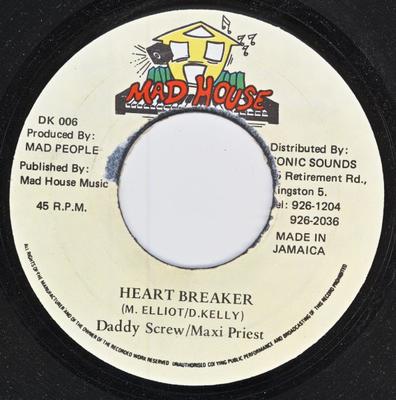 Disque 7 pouces DADDY SCREW / MAXI PRIEST / DON YUT - Heart Breaker / Yuh Own Di Man NONE Mad House 1994 Jamaïque Reggae, Ska & Dub Occasion