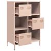 Highboard Pink 68x39x103.5 cm Steel