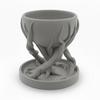 Designer Flowerpot, Gray, Spiral Tree Shape, for Plants