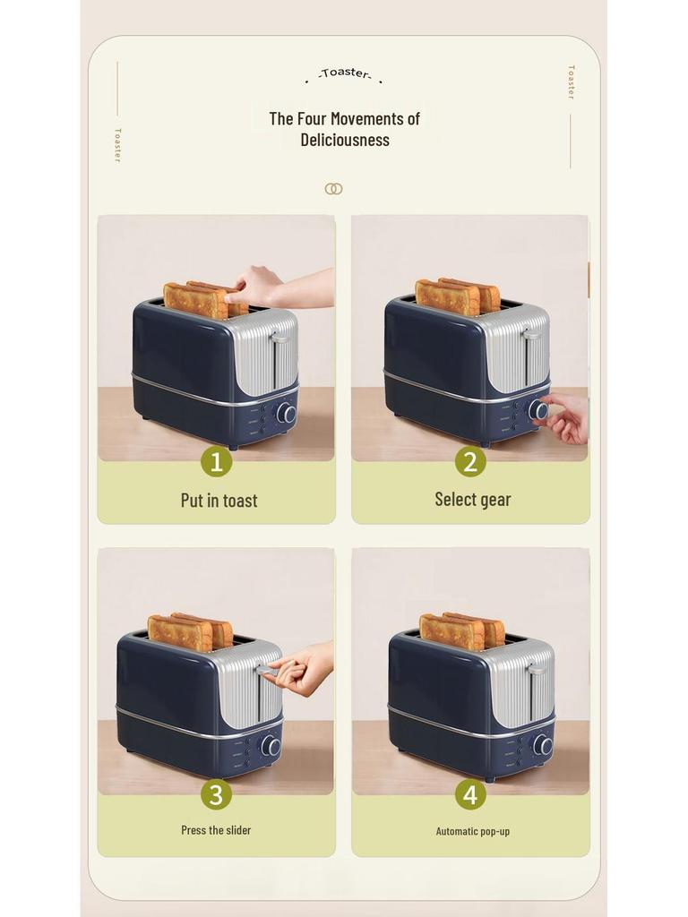 Multi-Function Automatic Pop-Up Toaster: Mini Bread & Sandwich Maker for Dorms