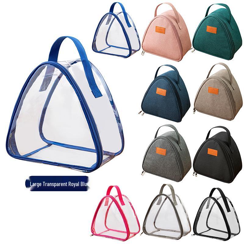 Insulated Japanese-Style Bento Tote Bag with Onigiri Design - Thick Aluminum Foil Layer for Office or Student Lunches