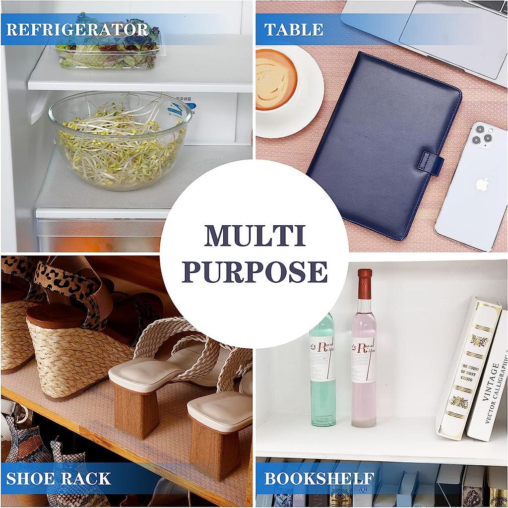 Drawer Mat Reusable Non-Slip Transparent Oil-proof Waterproof EVA Shelf Liners Anti-Fouling Kitchen Cabinet Table Pads 200/500cm