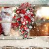 Sweet Christmas Wreath Garland Candy Cane Bow Ornament Xmas Front Door Hanging Wall Home Decor