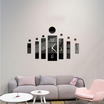 3D Mirror DIY Silent Wall Clock - Fashionable Home Decor Sticker