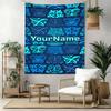 Ethnic Tribal Patterns Custom Your Name Wall Decor Tapestry Art For Pet Memorial Birthdaywedding Party Backdrop Family Gift