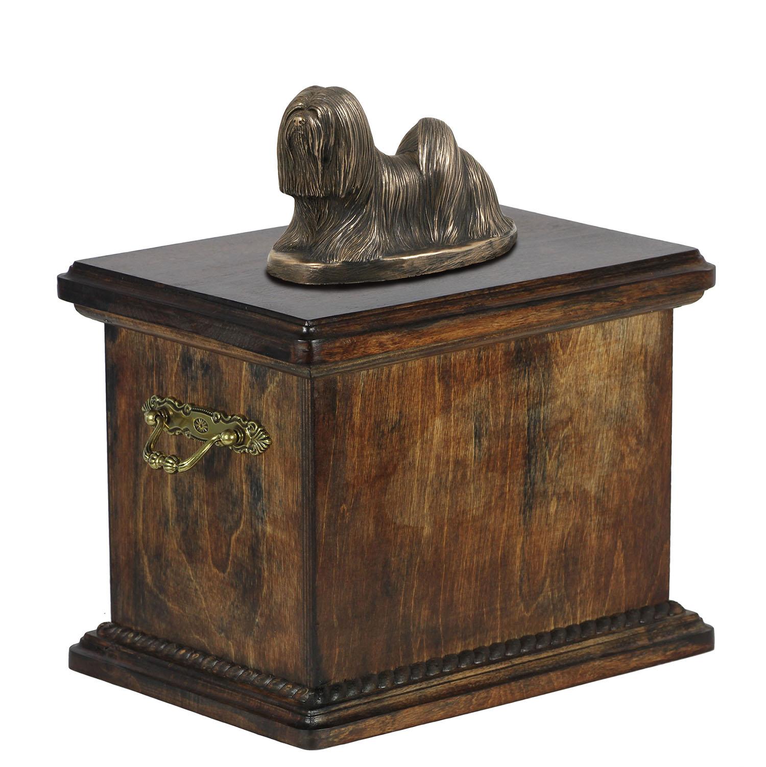 

Lhasa Apso - urn for the ashes of a dog, urn with a statuette, elegant urn in the classic style of the Art-Dog brand