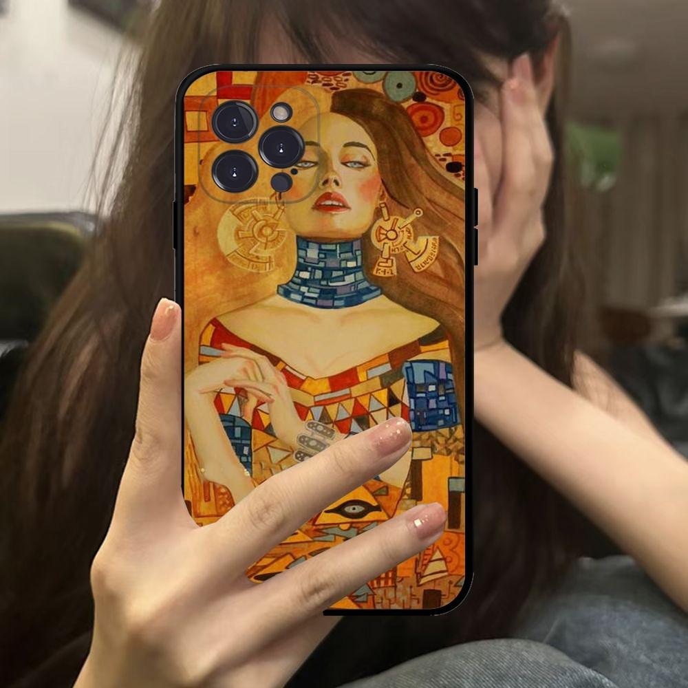 Gustav Klimt Portraits Phone Case For IPhone 16 15 14 13 12 Mini 11 Pro XS Max X XR SE 6 7 8 Plus Soft Silicone Cover