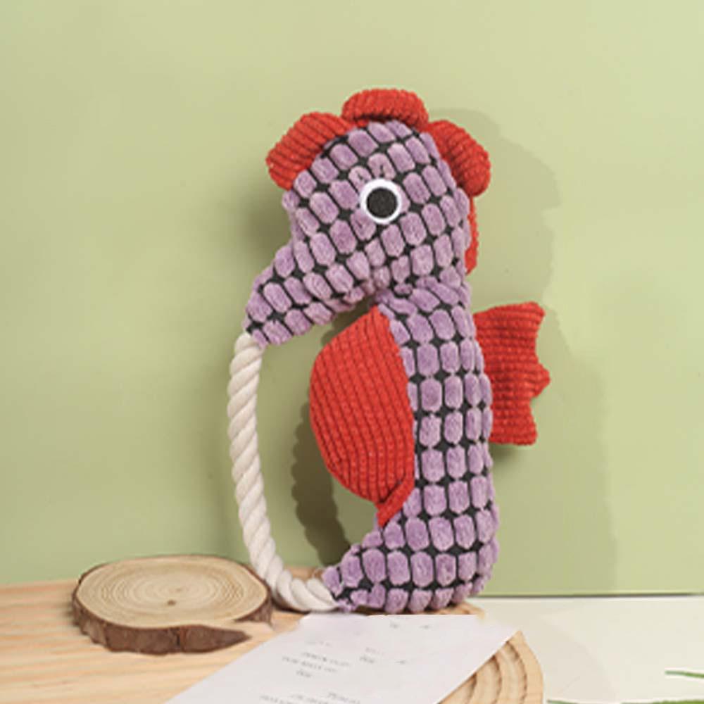 

Dog Squeaky Pineapple Plush Toy - Durable for Teething & Chewing, Boredom Relief for Corgi Puppies, фиолетовый