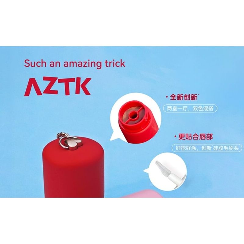 AZTK - Jelly de buze cu textură de jeleu, cu două culori și aplicator tip picurător - 4 culori