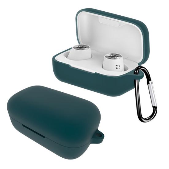 Earphone Case Dust-proof Bluetooth-compatible Earbuds Soft Silicone Cover with Carabiner for SENNHEISER MOMENTUM True 2