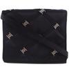 2WAYShoulder Clutch Bag black/Silver Satin/Rhinestone Women Used