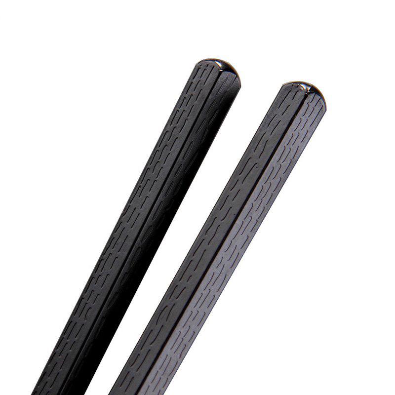 Hexagonal Japanese Alloy Chopsticks Set for Sushi and Cuisine