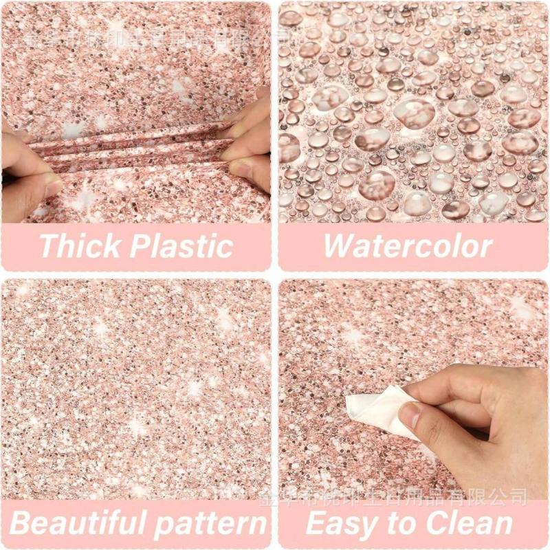 1pc Rose Gold Sequin Tablecloth For Wedding Party Memorial Day Home Decoration Valentine'S Day Decoration Tablecloth