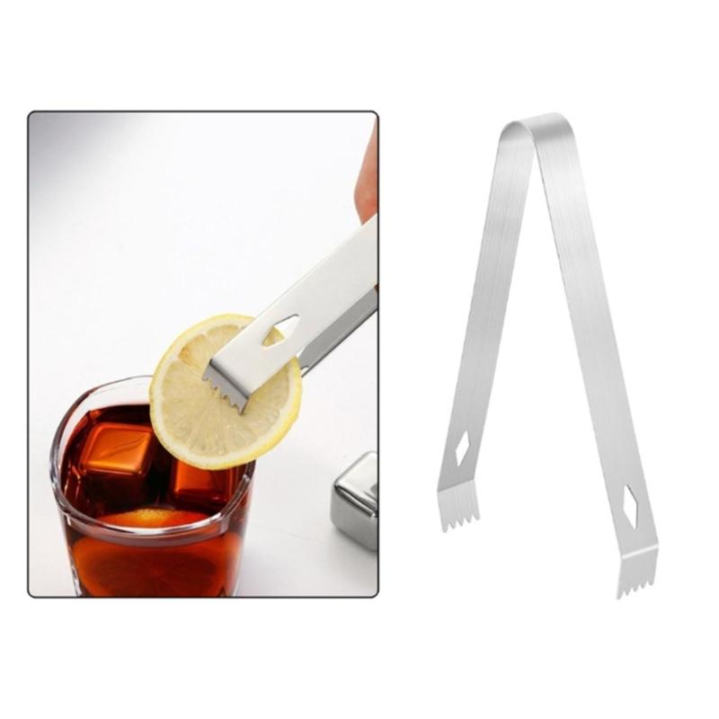 Hochwertiges rostfreies Stahl-Barkeeper-Werkzeugset mit Eiswürfelzange, Ausgießern und Messbecher für Zuhause, Pubs und die Zubereitung von Cocktails