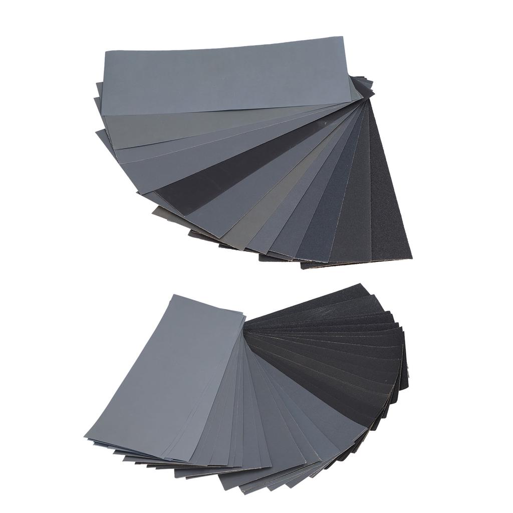 Schleifpapier Trocken Nassschleifpapier 120 bis 3000 Körnung Wasserdichtes Set Kit zum Polieren Schleifen