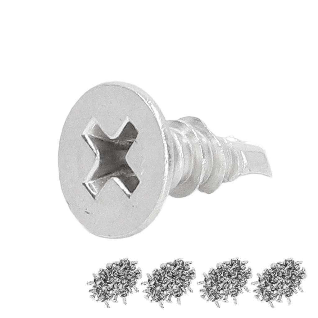 200 Pezzi Viti Autoperforanti Svasate a Croce Acciaio Inossidabile Lunghezza 13mm Set Kit di Fissaggio M4.2 18