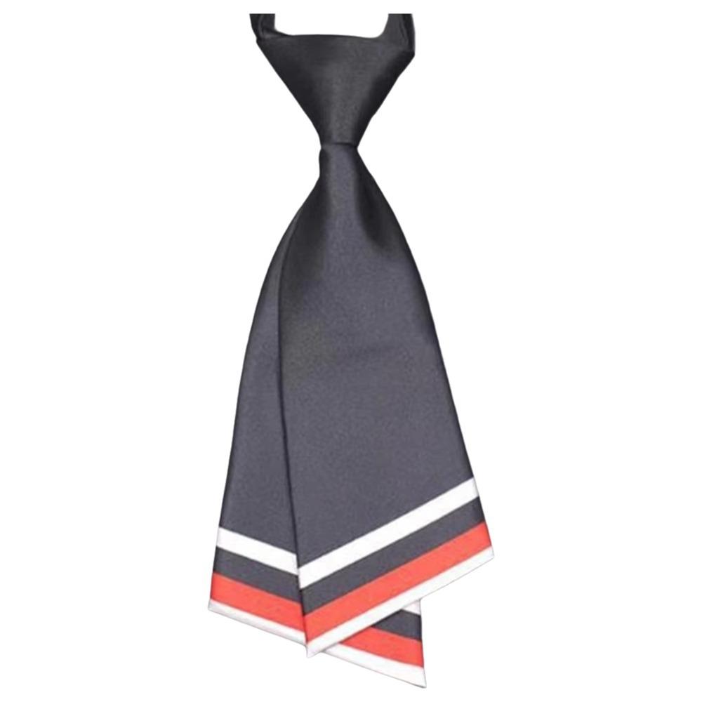 Double-layer Children Tie Stripe School Uniform Tie Simple Small Necktie Blaze Accessories чёрный