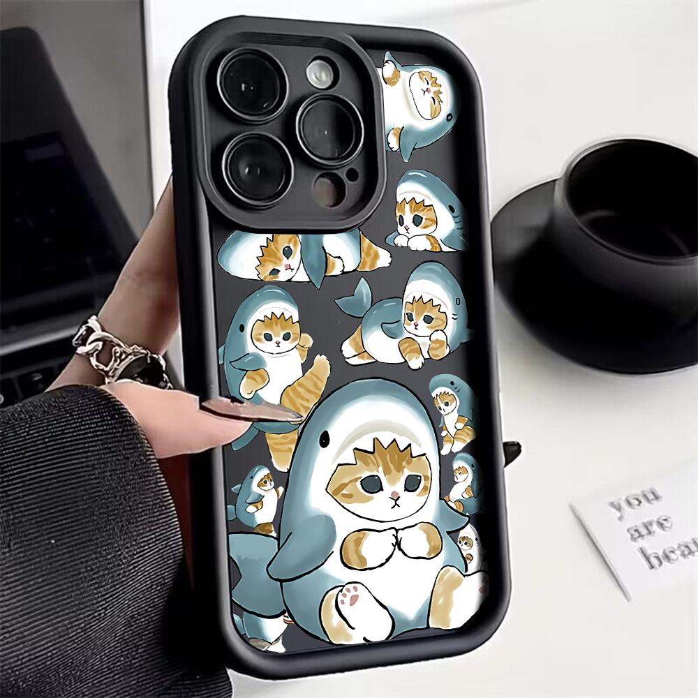

Cute M-Mofusands cat Phone Case for IPhone 17 Air 16 15 14 Plus 13 12 11 Pro Max XR XS X Soft TPU Back Cover With Hand Strap iPhone XR