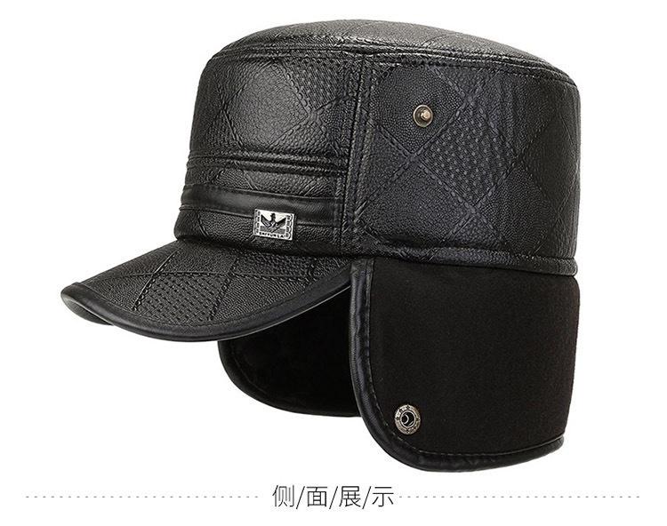 Middle Aged And Elderly Men's Winter Warm Hat Flat Top Hat