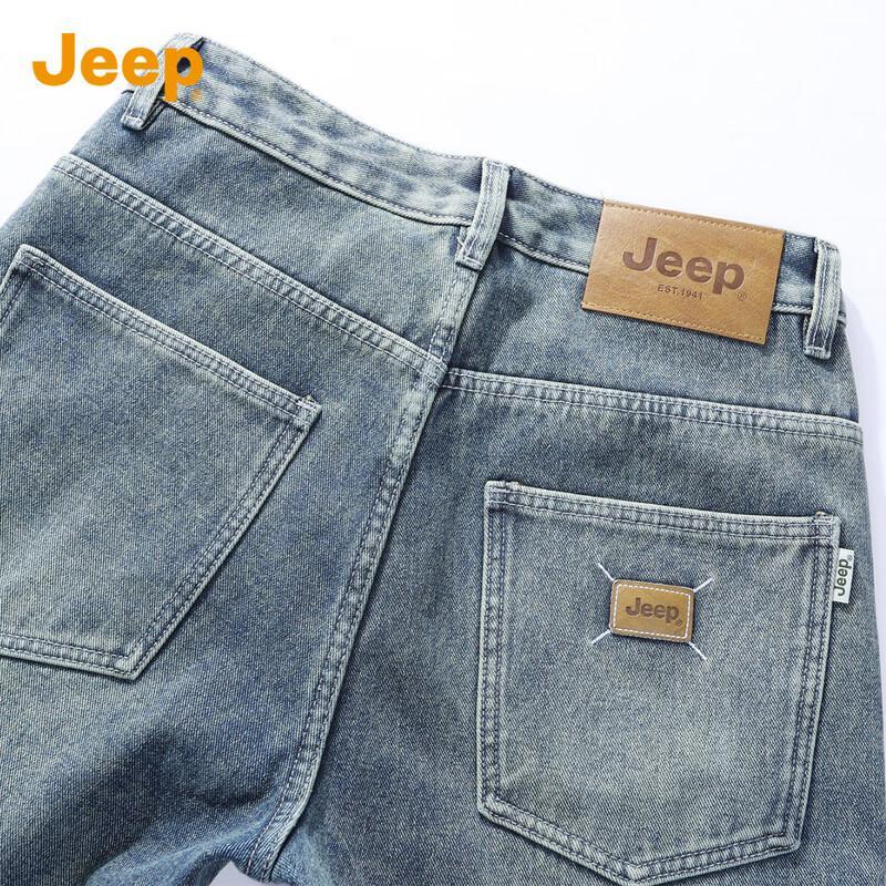 Jeep Men's Loose Straight Fit Denim Jeans