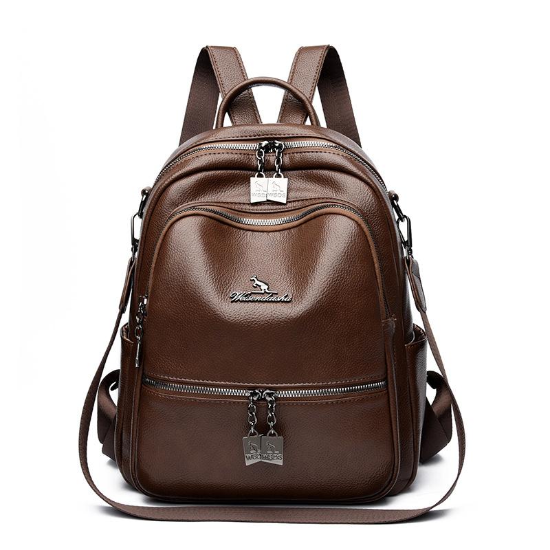 PU Backpack Women's Commuter Backpack Large Capacity Student Schoolbag Multi-function Shoulder Bag