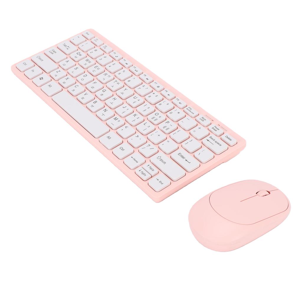 Korean Wireless Keyboard and Mouse 78 Keys 2.4GHz Keyboard for PC Laptop Thin and Lightweight