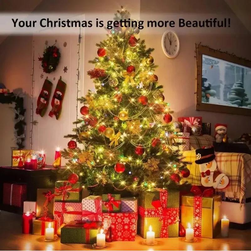 Solar LED Copper Wire String Lights 8 Modes Outdoor Waterproof Fairy Lights Garden Yard Christmas Holiday Party Decor Lighting