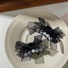 Sweet Pearl Bowknot Mesh Hair Clip Small Hairpin Hairgrip For Girls Women Bow Barrette Headwear Hair Accessories