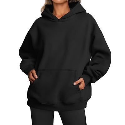 Neues Damen-Frühlings- und Herbst-Kapuzensweatshirt, lässiges Oberteil mit Taschen