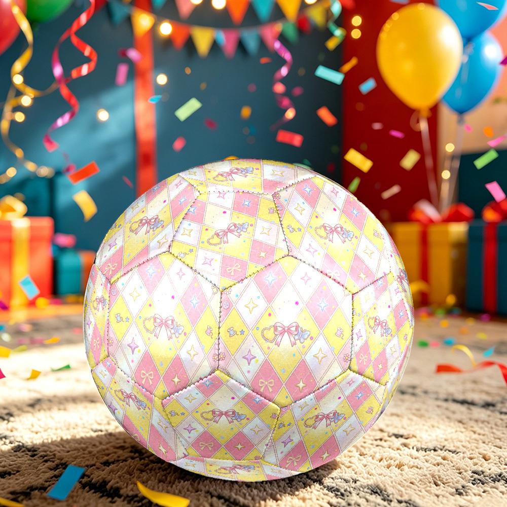 1pc Pastel Dreams Themed Soccer Ball, Size 5, Lightweight PVC Material, Outdoor Training Soccer Ball Gift. q62239
