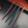 Oriental Luxury Chopstick Set: Ebony & Rosewood Chopsticks with Rests, No Paint/Wax, Perfect for Couples & Gifts.