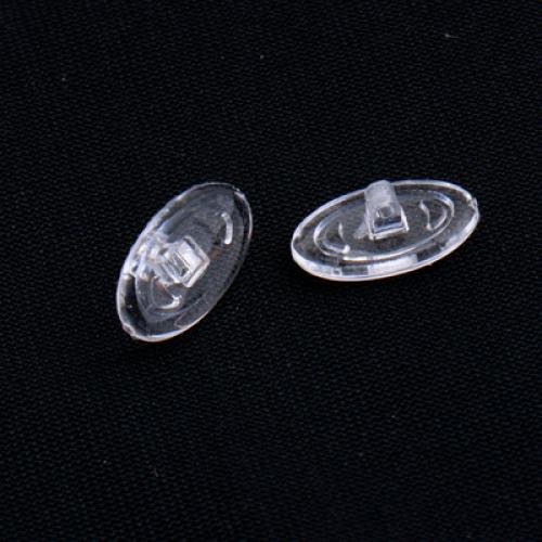 25 Pairs Silicone Eyeglass Nose Pads Oval Screw in
