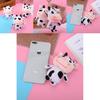 Cute Cartoon Black And White Cow Plush Keychain Soft Short Plush Toy