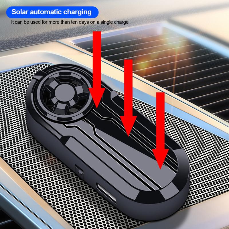 Solar Powered Wireless LED Car Anti-Theft Warning Light Caution Lamp with Air Freshener Alarm Fake Anti-theft Decorative Light