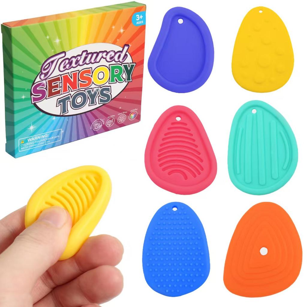 Fidgettoys Silicone Children'S Stress Relieving Toy Sensory Stone Stress Relieving Tool Puzzle Relieving Anxiety Pinch Music Toy