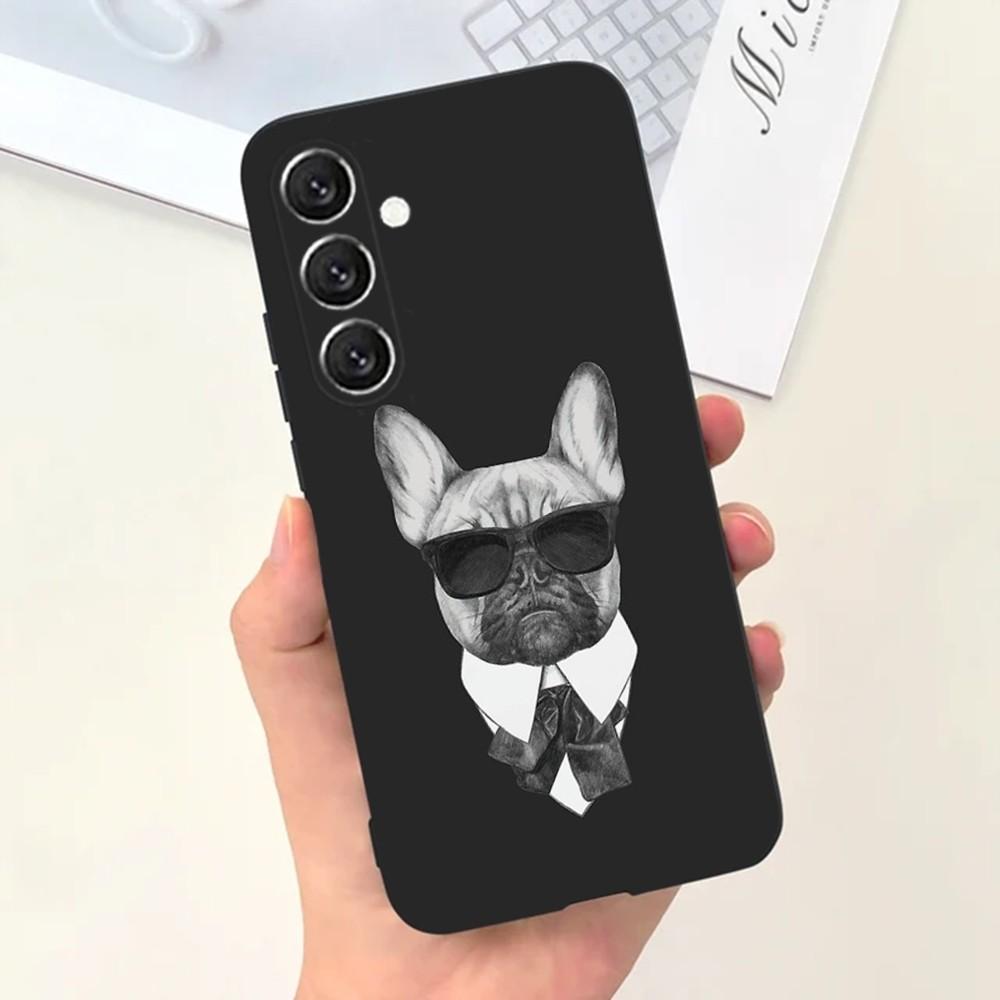 French Bulldog Dog Pet Phone Case For Samsung S25,S24,S21,S22,S23,S30,Ultra,S20,Plus,Fe,Lite,Note,10,9,5G Black Cover