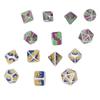 7pcs Metal Polyhedral Dice Alloy Diffferent Shapes Long Lasting Polyhedral Dice Set for Party Game