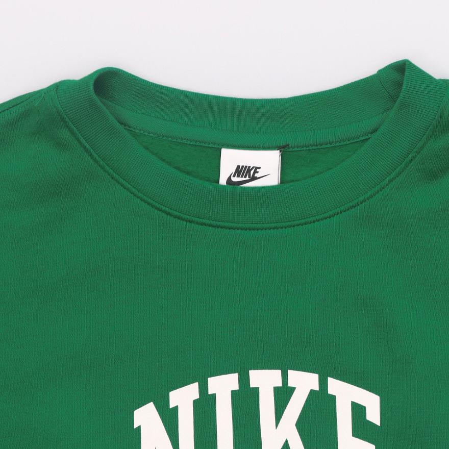 Nike Club Fleece Crew Neck Sweatshirt With Lettering Men Tops Green FN2611-365