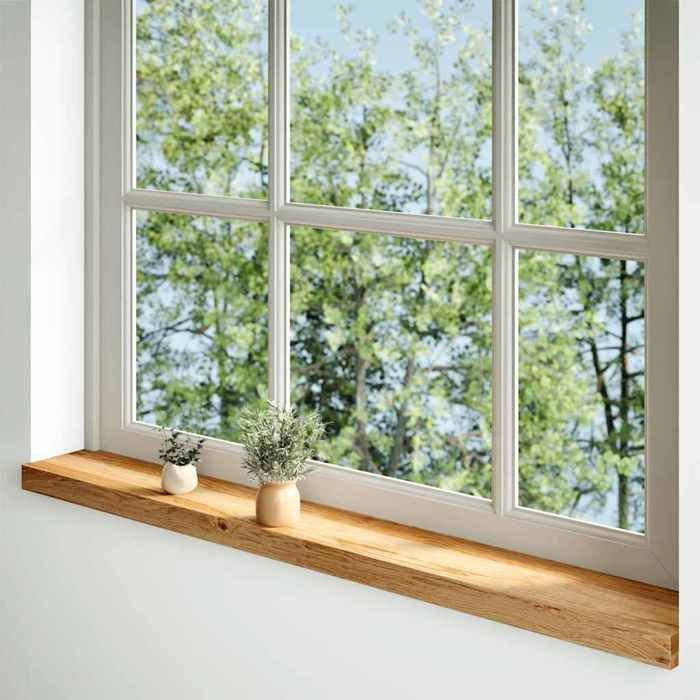 VidaXL Appuis de fenêtre 2 pcs marron clair bois de chêne massif 4009130