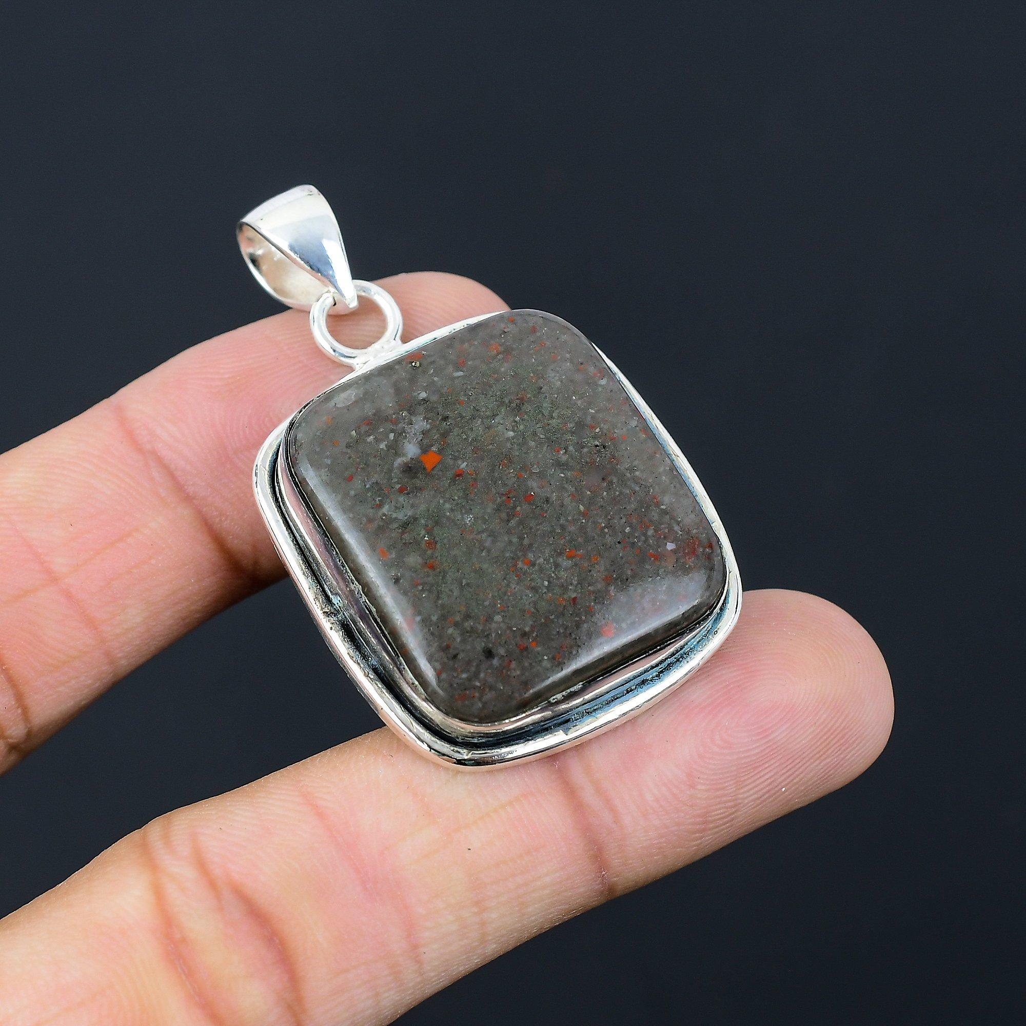 Friendship Day Sale 925 Sterling Silver Square Natural Tabu Jasper New Pendant