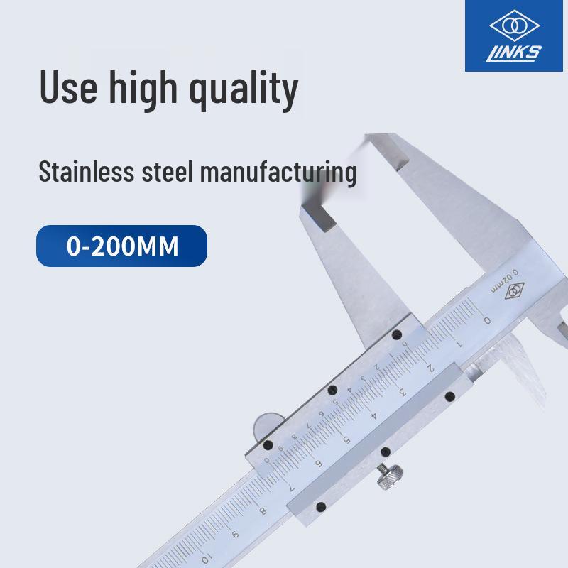 Genuine Hualian Stainless Steel Vernier Caliper 601-01S, High Precision 0-150mm