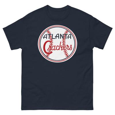 Atlanta Crackers Baseball Graphic 100% Cotton T-shirt Mens Tees Top Unisex Classic Tee