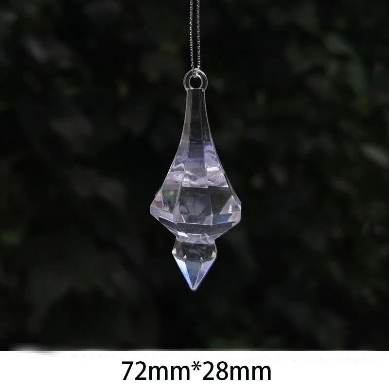 10Pcs Crystal Snowflake Icicle Christmas Decorations Hanging Tree Ornaments for Home Decor New Year Party Supplies Accessories
