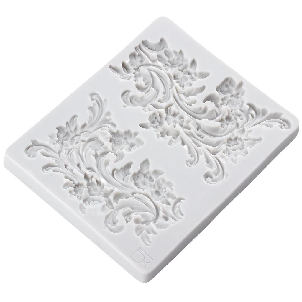 Baroque Silicone Mold Curlicues Scroll Lace Fondant Molds Cake Decorating Tools Theme Cake Dessert Decorated Chocolate Candy Mold
