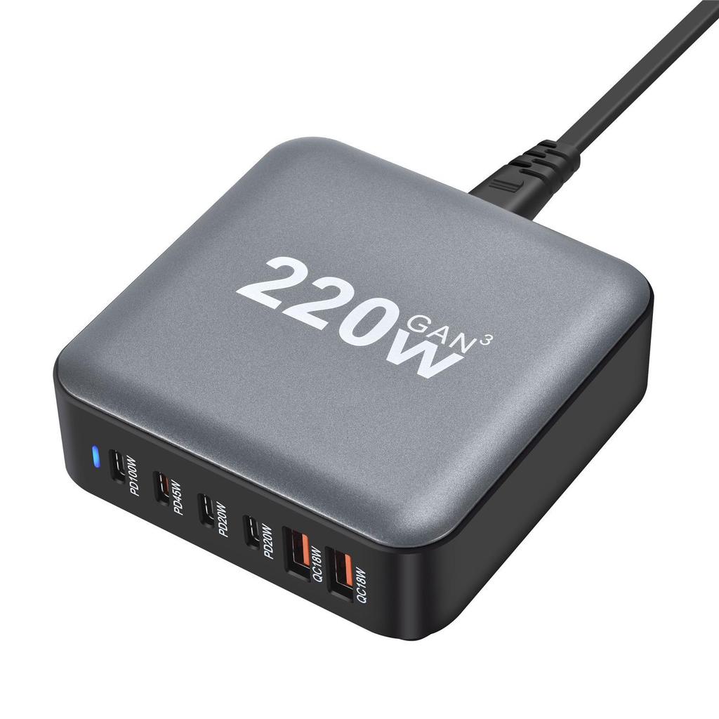 220W Gallium Nitride Multi-Port PD Desktop Charger
