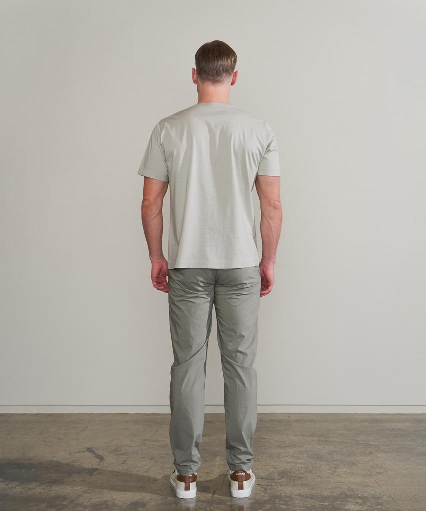 PANICALE Beige Gray Basic Round Short Sleeve T-Shirt