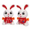 Electric Stunt Swinging Rabbit Toy Light and Music 360 Degree Rotating Dancing Bunny Toy for Children