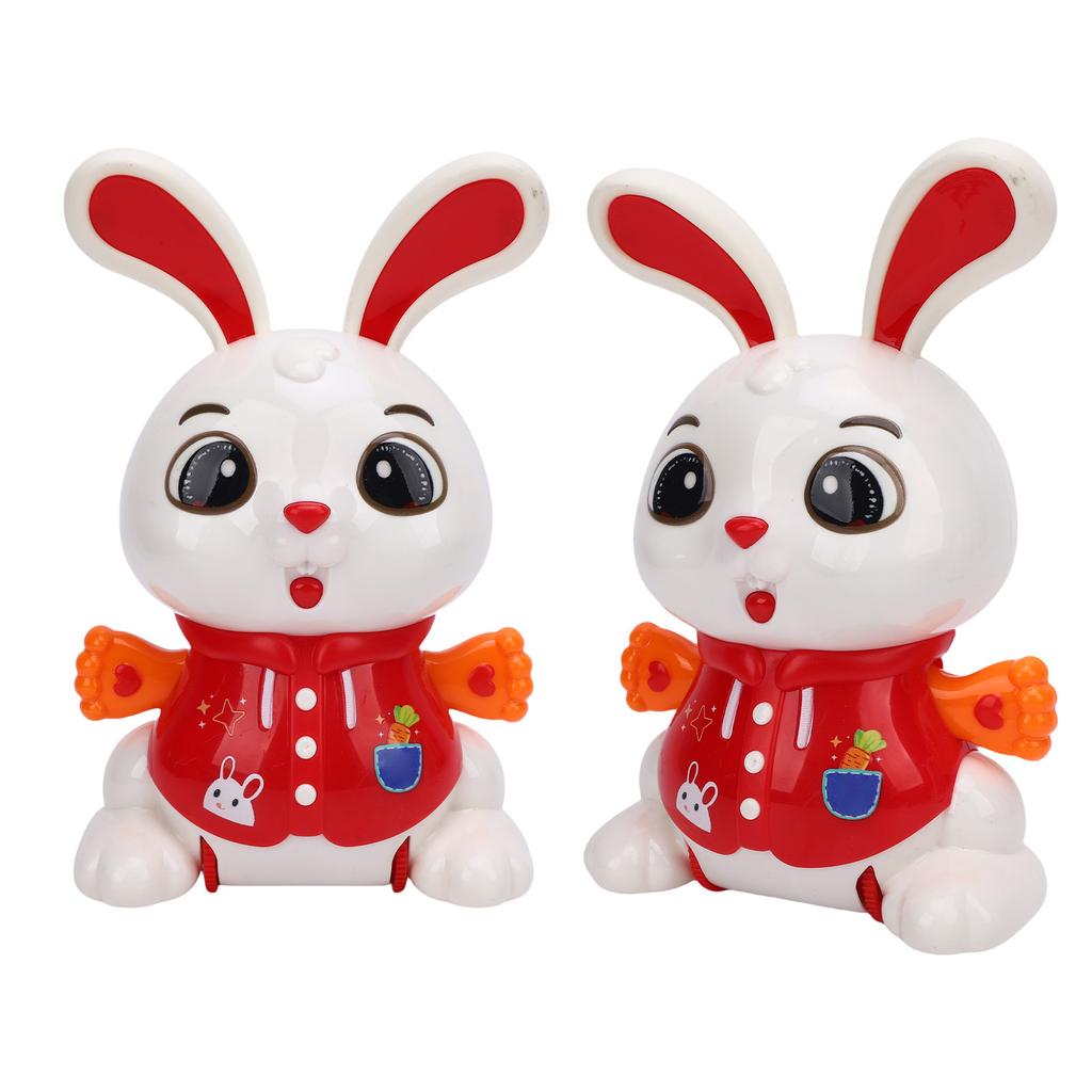 Electric Stunt Swinging Rabbit Toy Light and Music 360 Degree Rotating Dancing Bunny Toy for Children