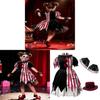 Polyester Halloween Costume For Girls With Clown Mask And Stage Accessories For Kids Halloween Party