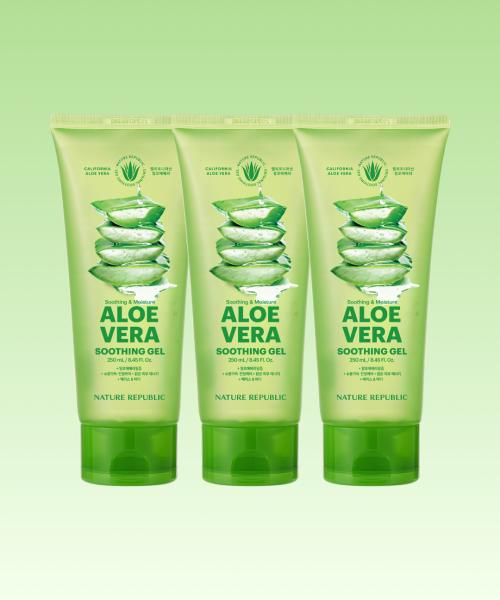 [3-pack] Soothing & Moisture Aloe Vera Soothing Gel 250ml (Tube)